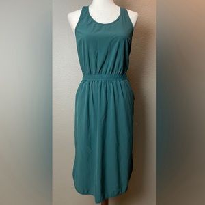 Zella Mix It Performance Hi-Low Deep Forest Green Tank Dress Medium